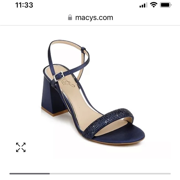 Badgley Mischka jewel navy, formal sparkly shoes - Picture 8 of 8